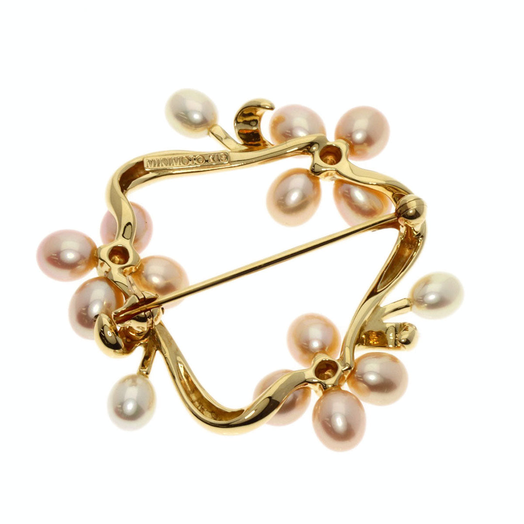 MIKIMOTO Brooch 18K Yellow Gold gold Pearl
