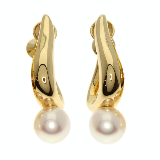 MIKIMOTO Earring 18K Yellow Gold gold Pearl Women Used Authentic