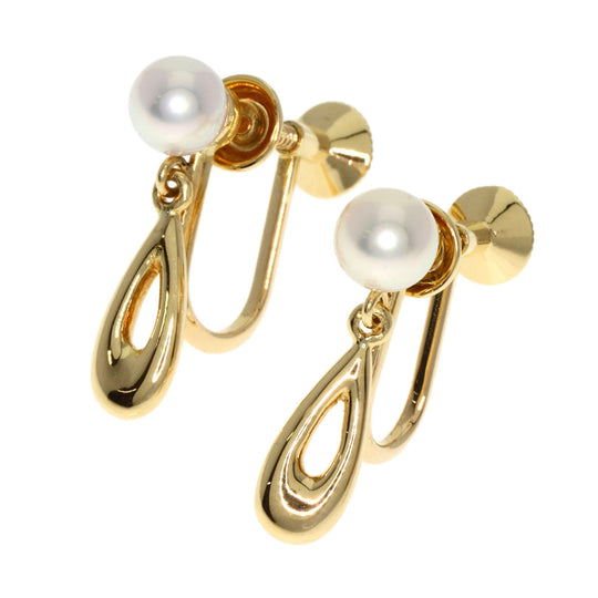 MIKIMOTO Earring 18K Yellow Gold gold Pearl Women Used Authentic