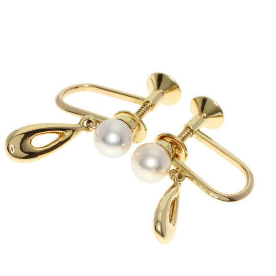 MIKIMOTO Earring 18K Yellow Gold gold Pearl Women Used Authentic