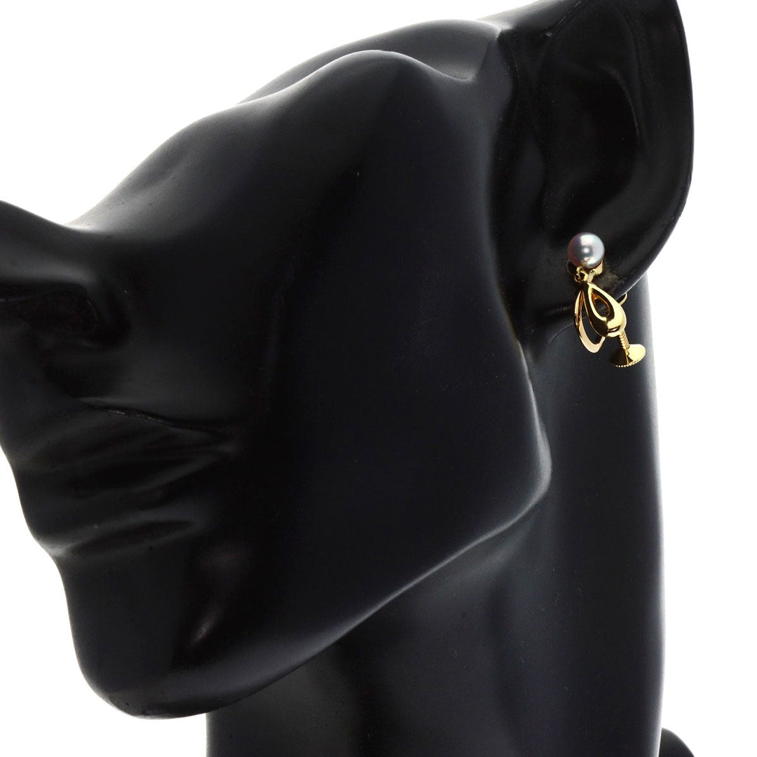 MIKIMOTO Earring 18K Yellow Gold gold Pearl Women Used Authentic