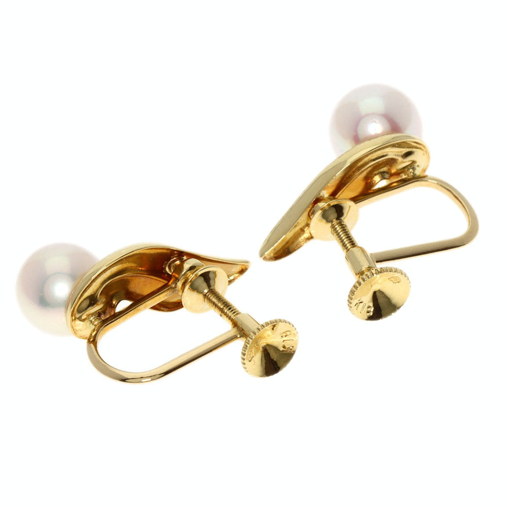 MIKIMOTO Earring 18K Yellow Gold gold Pearl Women Used Authentic