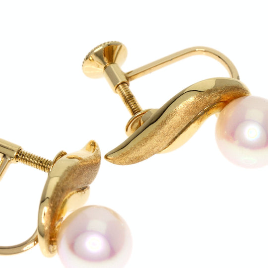 MIKIMOTO Earring 18K Yellow Gold gold Pearl Women Used Authentic