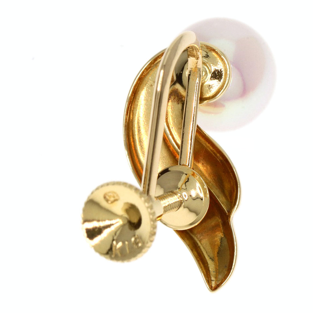 MIKIMOTO Earring 18K Yellow Gold gold Pearl Women Used Authentic