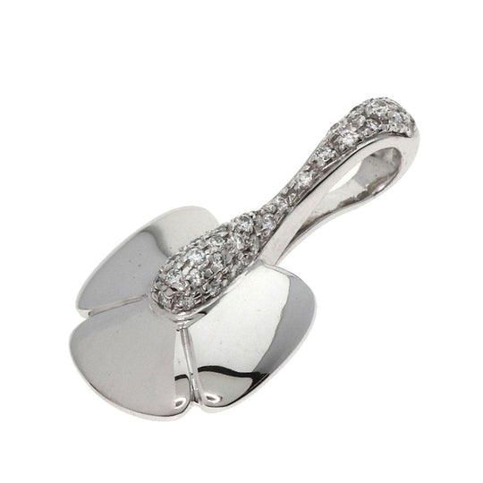Chaumet Pendant top K18WG Silver diamond Women Used Authentic