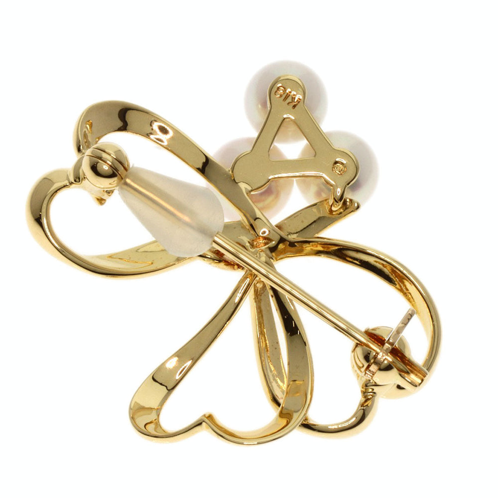 MIKIMOTO Brooch 18K Yellow Gold gold Pearl Women Used Authentic