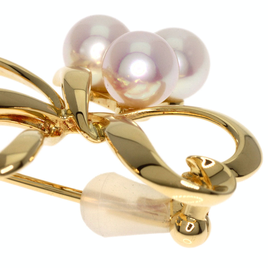 MIKIMOTO Brooch 18K Yellow Gold gold Pearl Women Used Authentic