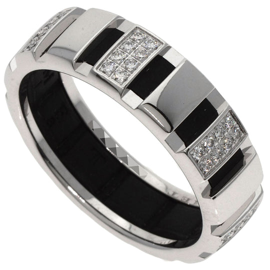 Chaumet Ring K18WG Silver Class One Half Diamond #65 Women Used Authentic