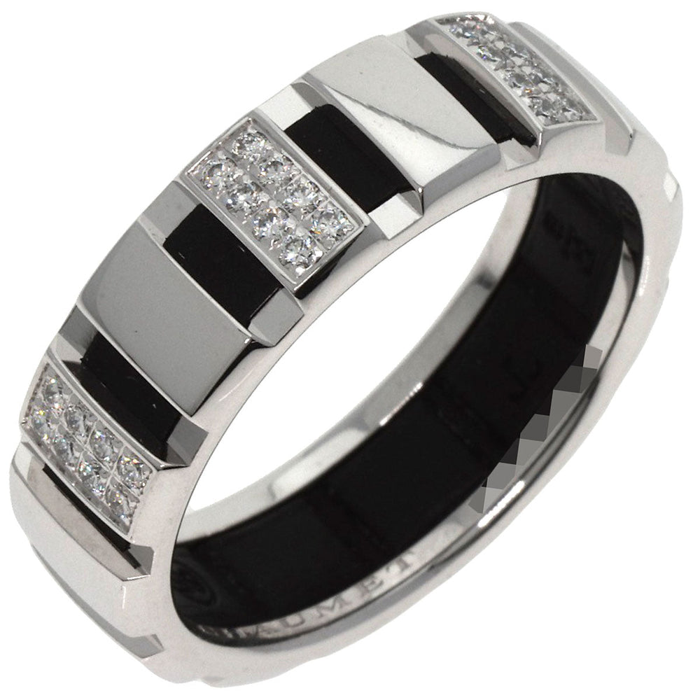 Chaumet Ring K18WG Silver Class One Half Diamond #65 Women Used Authentic