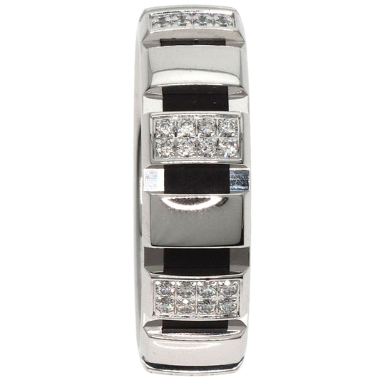 Chaumet Ring K18WG Silver Class One Half Diamond #65 Women Used Authentic