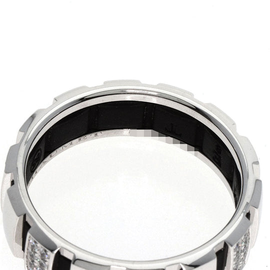 Chaumet Ring K18WG Silver Class One Half Diamond #65 Women Used Authentic