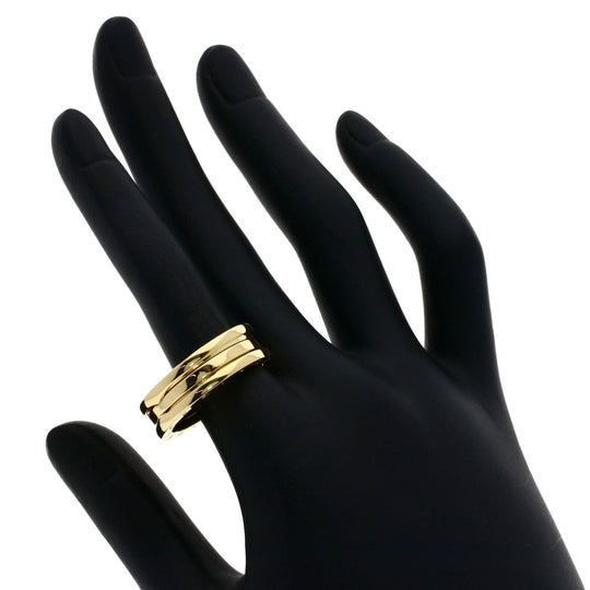 BVLGARI Ring 18K Yellow Gold gold B-zero1 B-zero One 2 Bands #60 Women Used Authentic