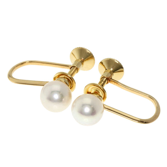 MIKIMOTO Earring 18K Yellow Gold gold Pearl Women Used Authentic