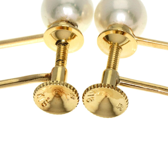 MIKIMOTO Earring 18K Yellow Gold gold Pearl Women Used Authentic