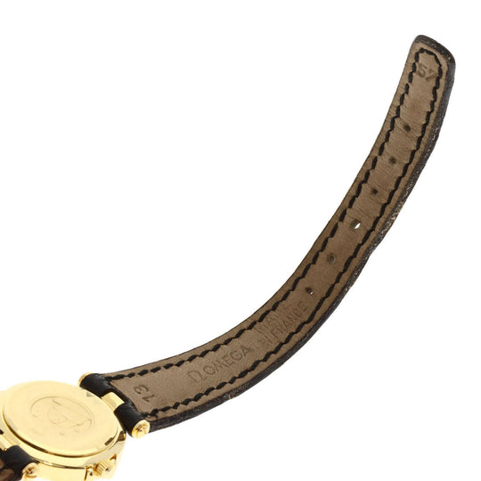 OMEGA Watches Quartz K18YG , Leather , Diamond gold Constellation BezelDiamond white dial Women Used Authentic