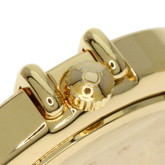 OMEGA Watches Quartz K18YG , Leather , Diamond gold Constellation BezelDiamond white dial Women Used Authentic