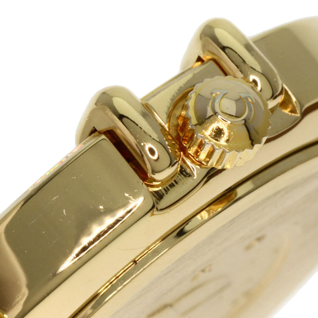 OMEGA Watches Quartz K18YG , Leather , Diamond gold Constellation BezelDiamond white dial Women Used Authentic