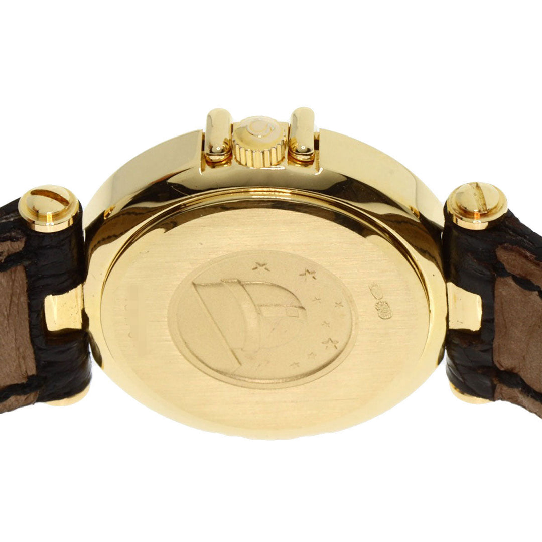 OMEGA Watches Quartz K18YG , Leather , Diamond gold Constellation BezelDiamond white dial Women Used Authentic