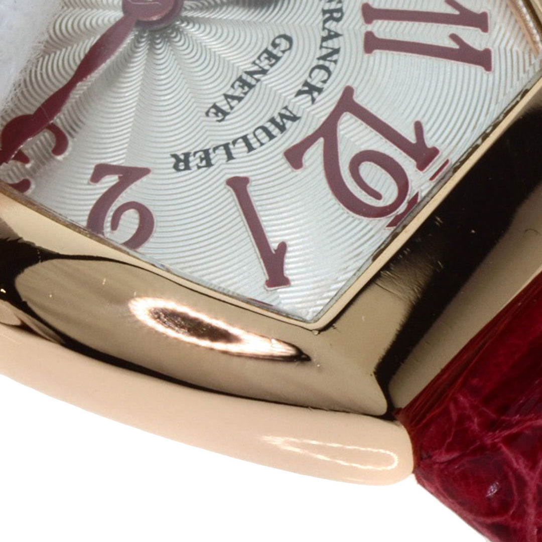 FRANCK MULLER Watches Quartz 5002SQZ K18PG, leather gold Heart to Heart Silver dial Women Used Authentic