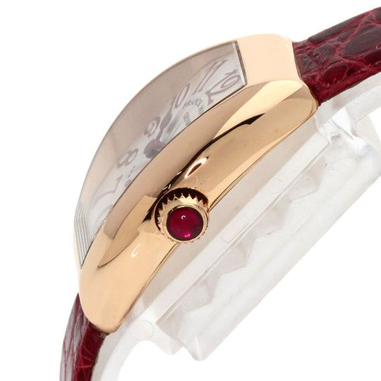 FRANCK MULLER Watches Quartz 5002SQZ K18PG, leather gold Heart to Heart Silver dial Women Used Authentic