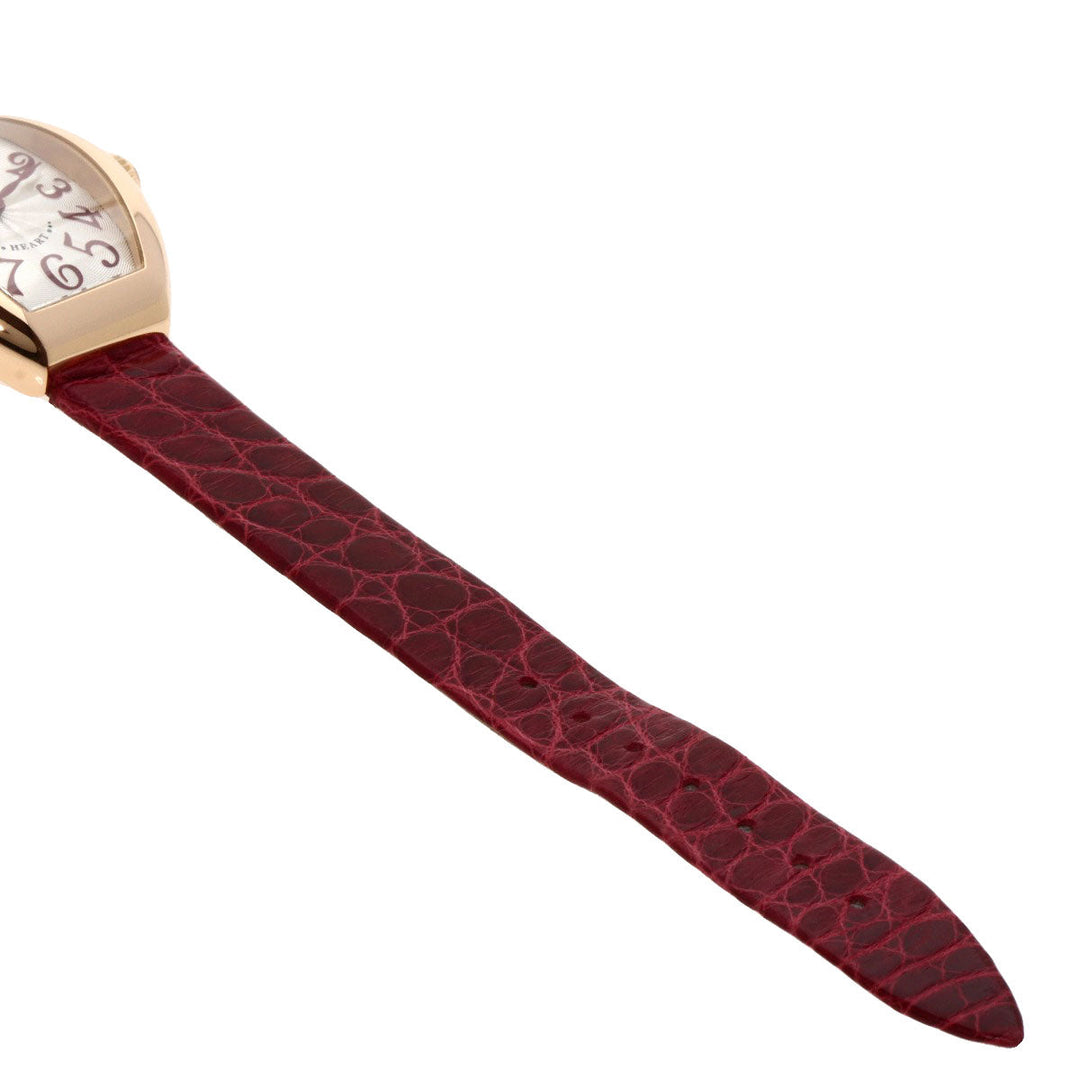 FRANCK MULLER Watches Quartz 5002SQZ K18PG, leather gold Heart to Heart Silver dial Women Used Authentic