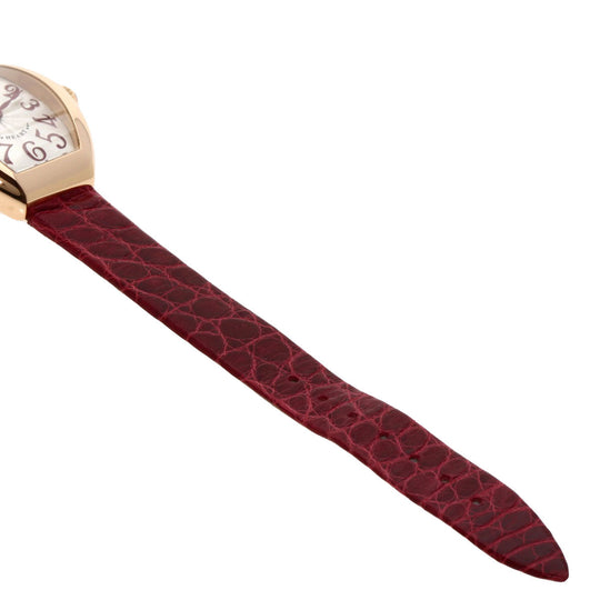 FRANCK MULLER Watches Quartz 5002SQZ K18PG, leather gold Heart to Heart Silver dial Women Used Authentic