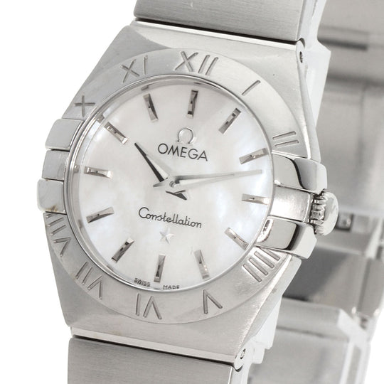 OMEGA Watches Quartz 123.10.24.60.05.001 Stainless Steel Silver Constellation Blush White shell dial
