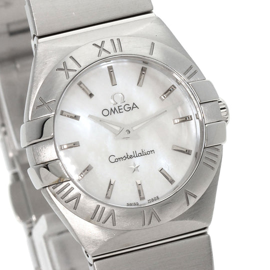 OMEGA Watches Quartz 123.10.24.60.05.001 Stainless Steel Silver Constellation Blush White shell dial