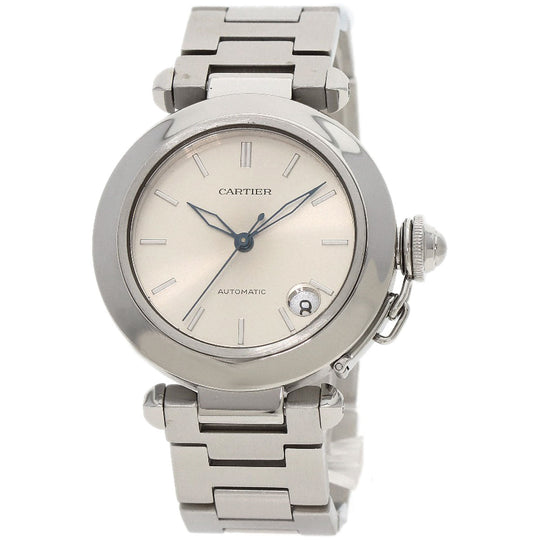 CARTIER Watches Mechanical Automatic W31010M7 Stainless Steel , Stainless Steel Silver Pasha C Date Silver dial Boys Used Authentic