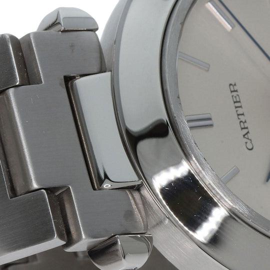 CARTIER Watches Mechanical Automatic W31010M7 Stainless Steel , Stainless Steel Silver Pasha C Date Silver dial Boys Used Authentic