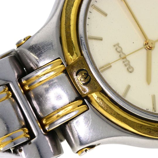 GUCCI Watches Quartz 9040M Stainless Steel , SSxGP gold Round face Ivory dial mens Used Authentic