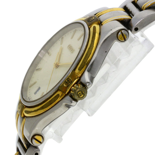 GUCCI Watches Quartz 9040M Stainless Steel , SSxGP gold Round face Ivory dial mens Used Authentic