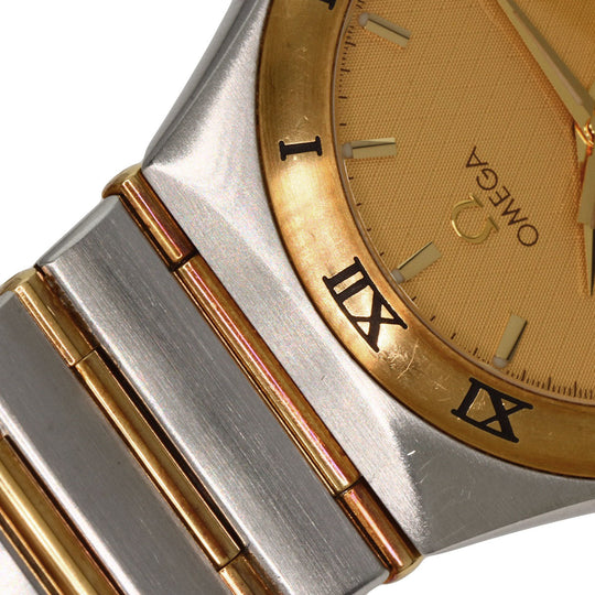 OMEGA Watches Quartz 1212.10 Stainless Steel , SSxK18YG gold Constellation gold dial mens Used Authentic