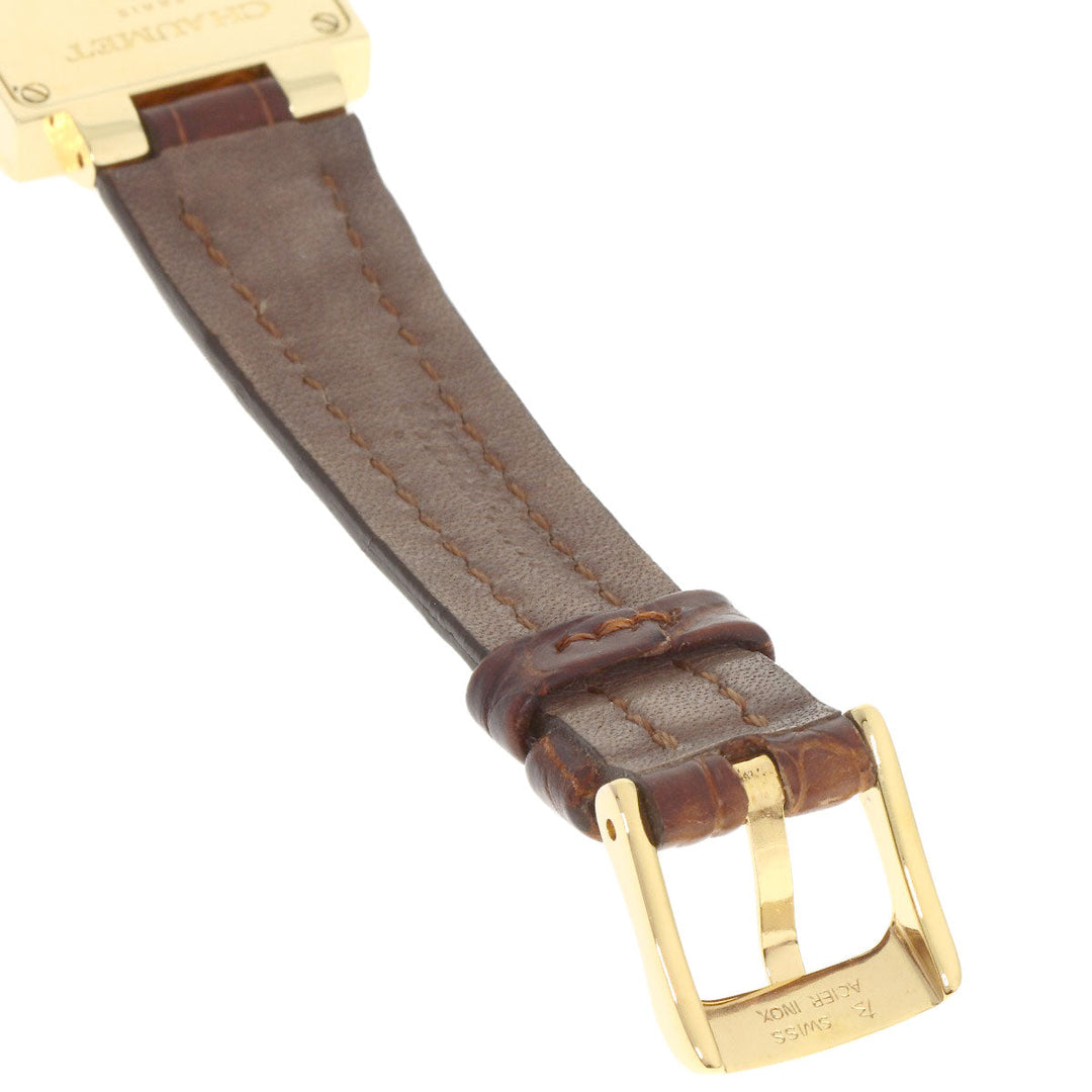 Chaumet Watches Quartz K18YG, leather gold Still de Chaumet Ivory dial Women Used Authentic