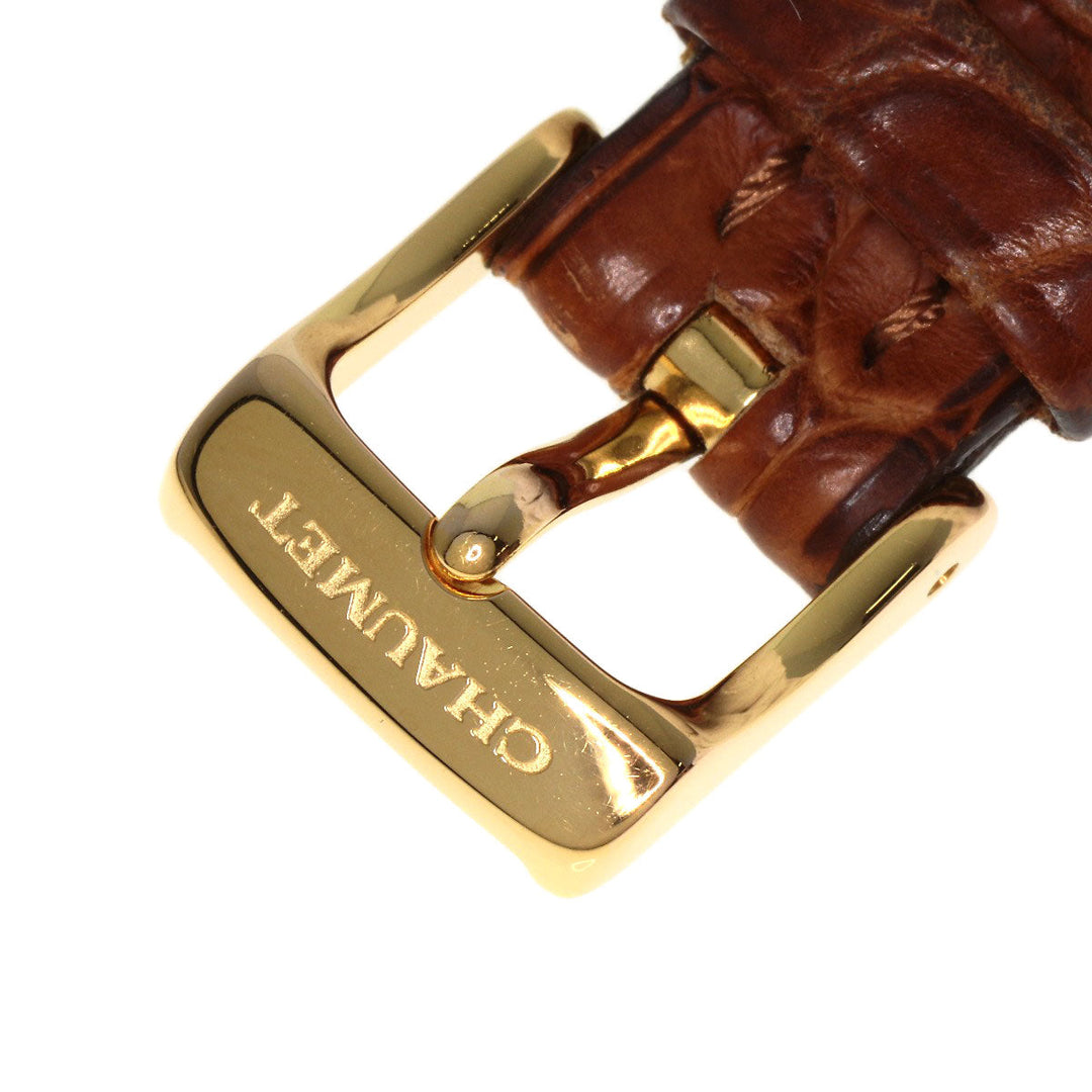 Chaumet Watches Quartz K18YG, leather gold Still de Chaumet Ivory dial Women Used Authentic