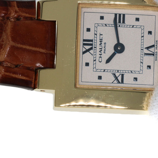 Chaumet Watches Quartz K18YG, leather gold Still de Chaumet Ivory dial Women Used Authentic