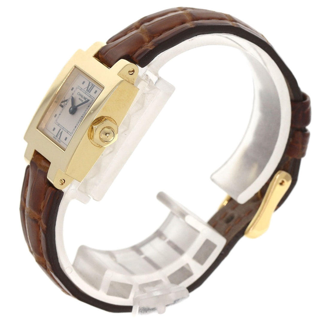 Chaumet Watches Quartz K18YG, leather gold Still de Chaumet Ivory dial Women Used Authentic