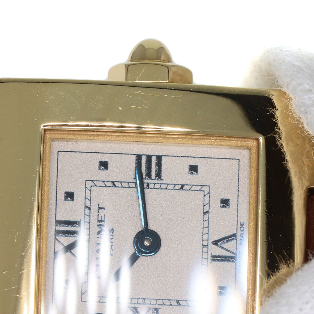 Chaumet Watches Quartz K18YG, leather gold Still de Chaumet Ivory dial Women Used Authentic