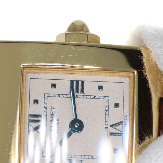 Chaumet Watches Quartz K18YG, leather gold Still de Chaumet Ivory dial Women Used Authentic