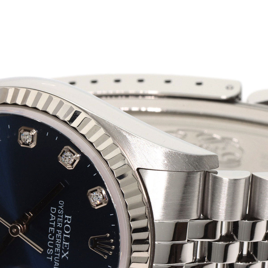 ROLEX Watches Mechanical Automatic 16234G Stainless Steel Silver Datejust 10P Diamond blue dial