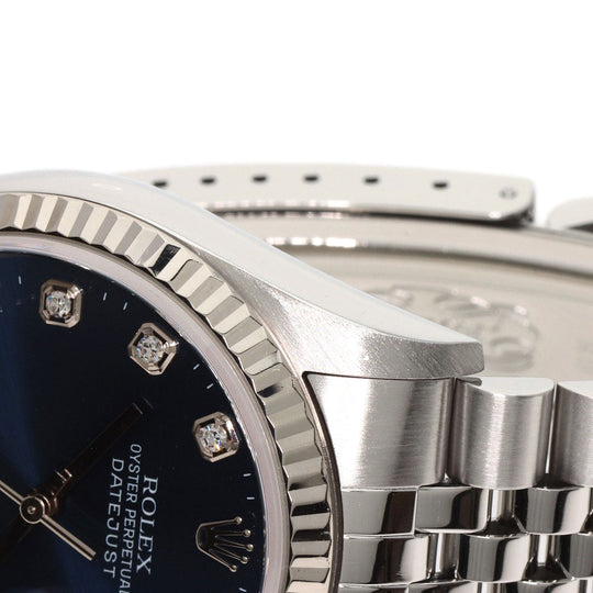 ROLEX Watches Mechanical Automatic 16234G Stainless Steel Silver Datejust 10P Diamond blue dial