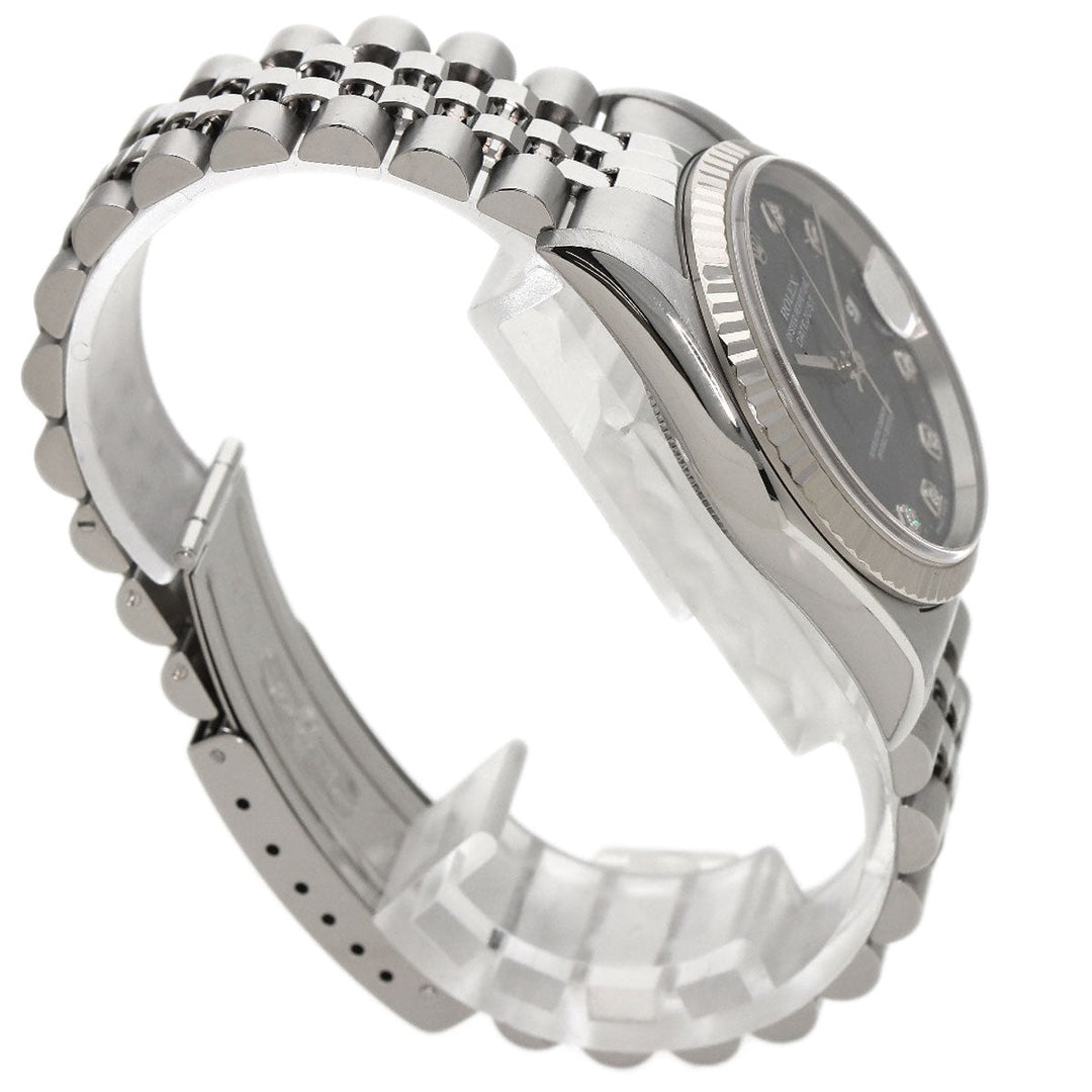 ROLEX Watches Mechanical Automatic 16234G Stainless Steel Silver Datejust 10P Diamond blue dial