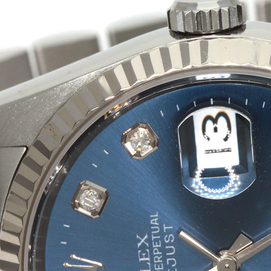 ROLEX Watches Mechanical Automatic 16234G Stainless Steel Silver Datejust 10P Diamond blue dial