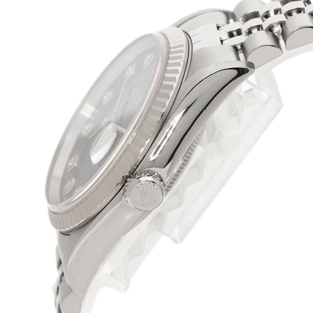 ROLEX Watches Mechanical Automatic 16234G Stainless Steel Silver Datejust 10P Diamond blue dial