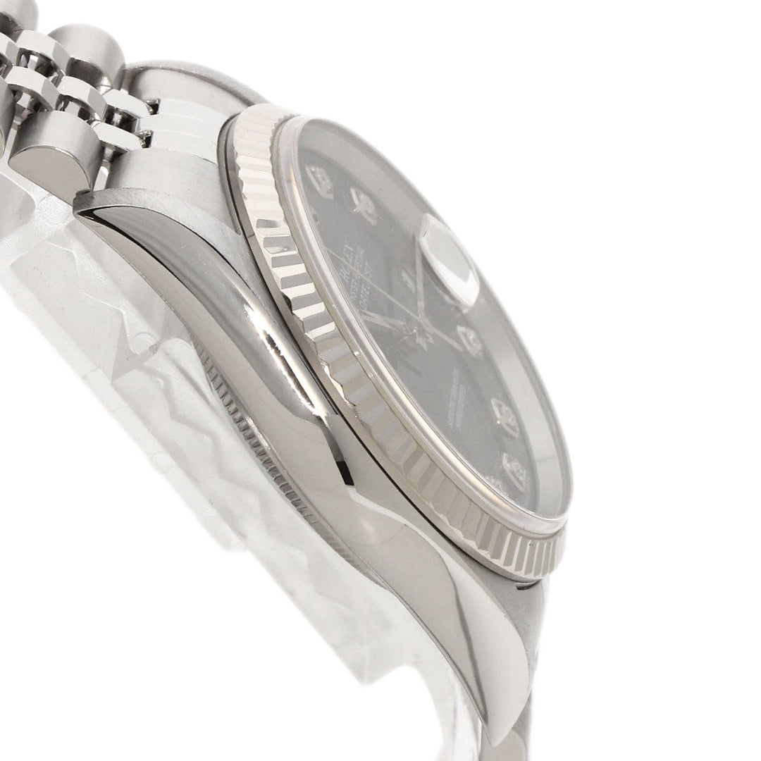 ROLEX Watches Mechanical Automatic 16234G Stainless Steel Silver Datejust 10P Diamond blue dial