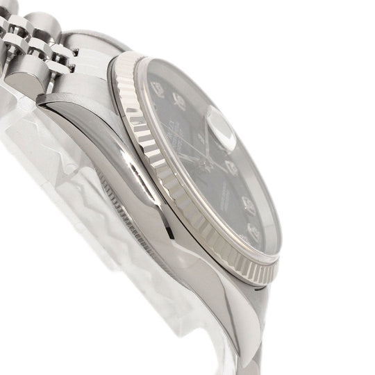 ROLEX Watches Mechanical Automatic 16234G Stainless Steel Silver Datejust 10P Diamond blue dial