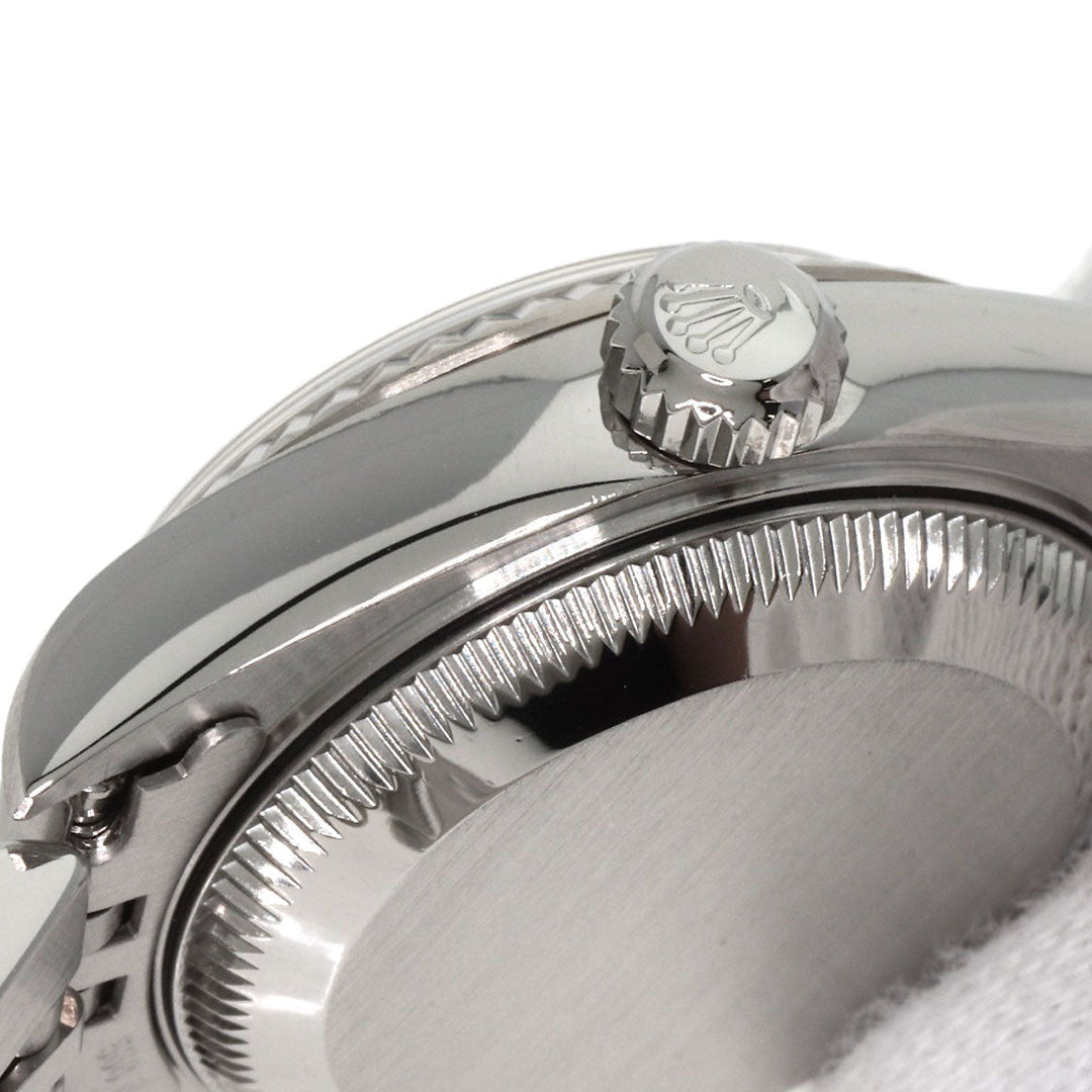 ROLEX Watches Mechanical Automatic 79174G Stainless Steel , Stainless Steel , K18WG Silver Datejust 10P Diamond Blue gradation dial Women Used Authentic