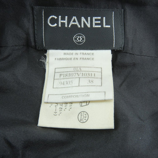 CHANEL skirt P18107V10311 Wool, Nylon gray Flare Women 38 Used Authentic