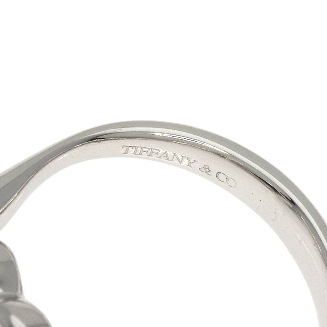TIFFANY&Co. Ring PT950 Silver Open heart diamond