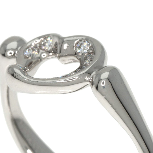TIFFANY&Co. Ring PT950 Silver Open heart diamond